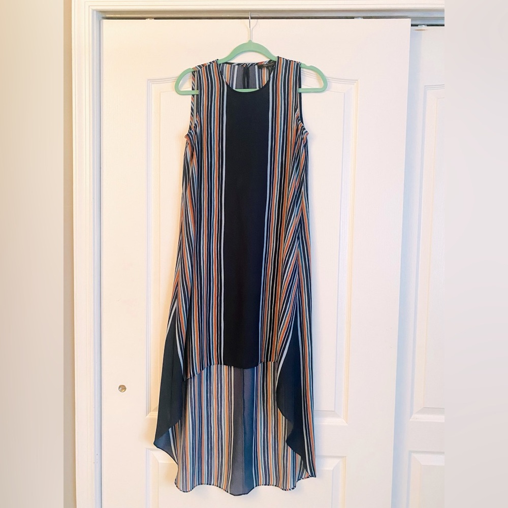 BCBGMaxazria Lightweight Striped High Low Maxi Dress Never Worn